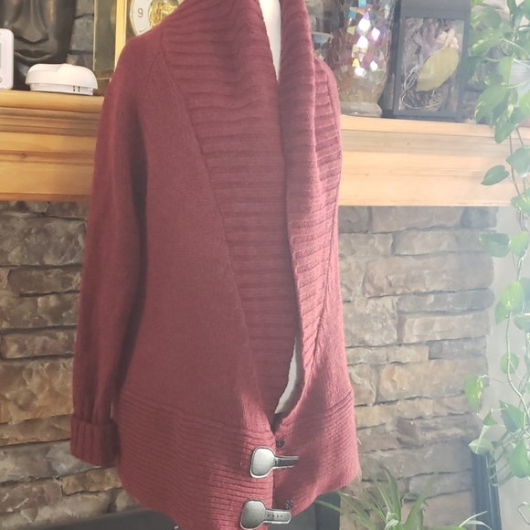 ⚡SALE⚡MODA INTERNATIONAL KNIT SHAWL SWEATER SZ S - Picture 2 of 8
